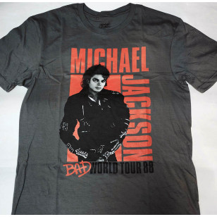Michael Jackson - Bad World Tour '88 Official Unisex T-Shirt ( Men S, M, L, XL ) ***READY TO SHIP from Hong Kong***